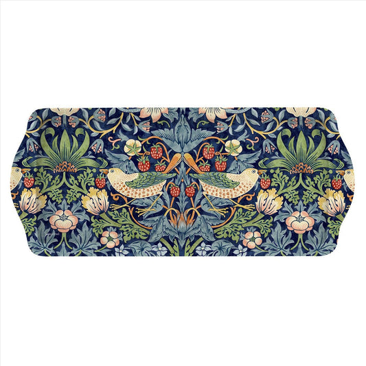 Portmeirion, Spode, Pimpernel, Nachtmann, Wrendale Designs - Strawberry Thief Blue by Morris & Co Melamine Sandwich Tray: Strawberry Thief Blue