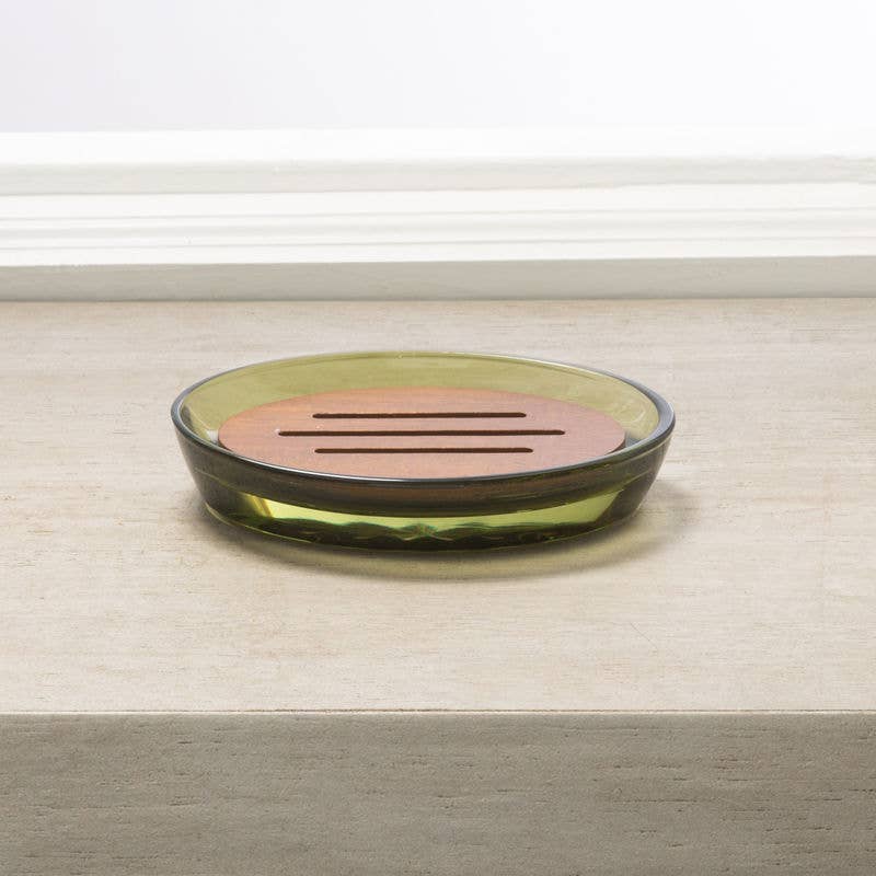 Moda at Home Enterprises, Ltd - Vaso Soap Dish Glass : Grey