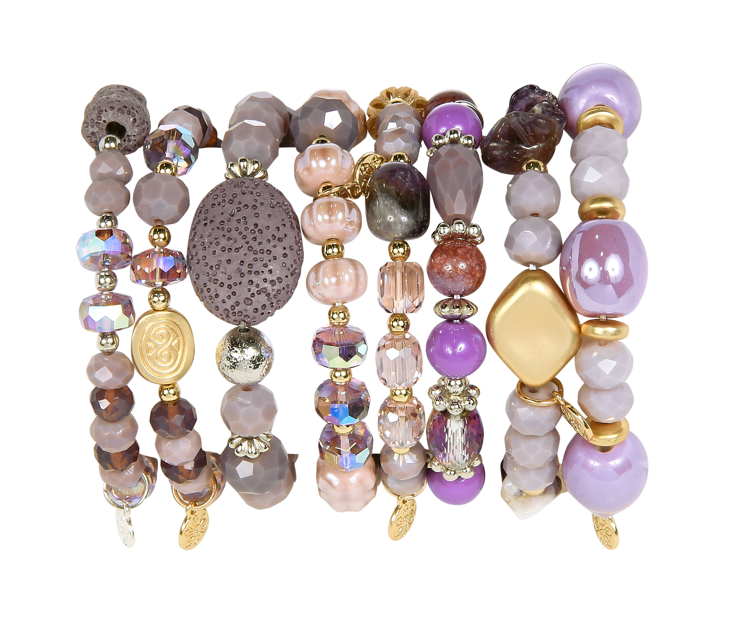 Kaleidoscope Accessories - 1/2 Stax Assortment Refill Bracelets - 16 Pieces: Black