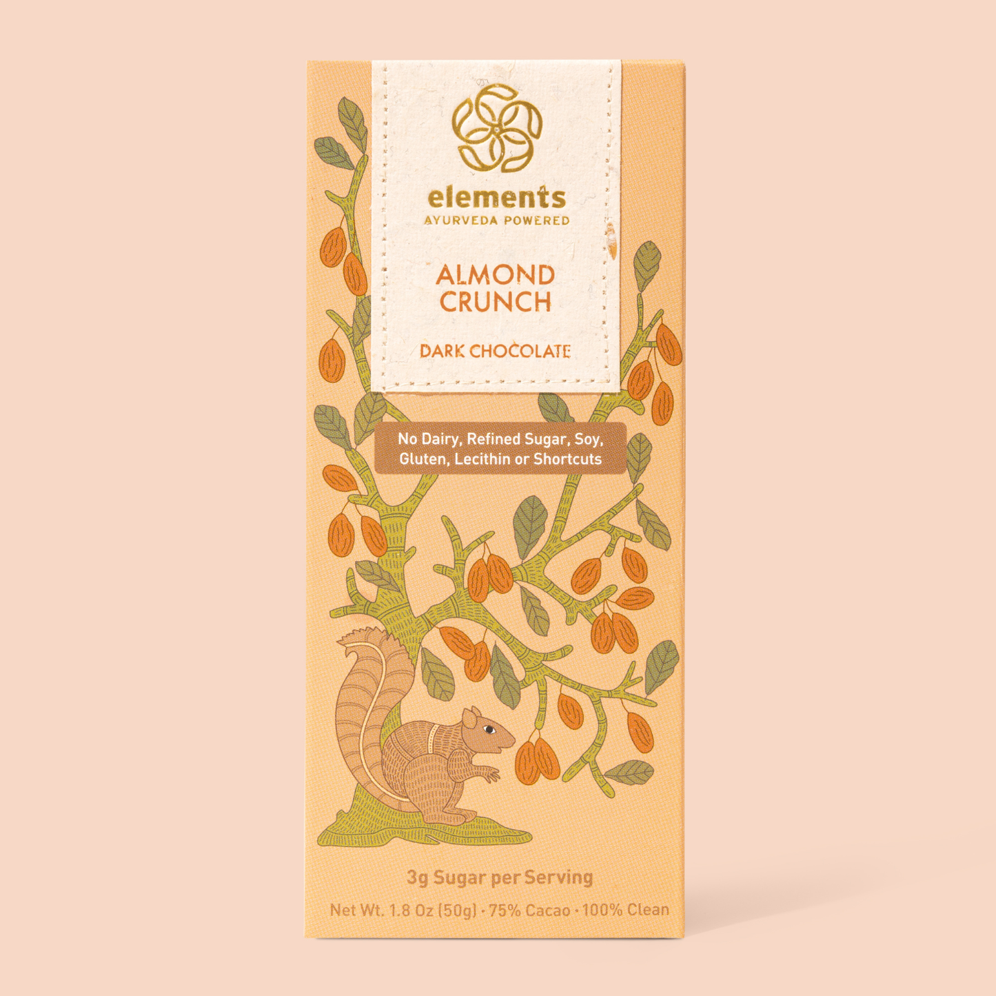 Elements Truffles - Almond Crunch 75% Dark Chocolate