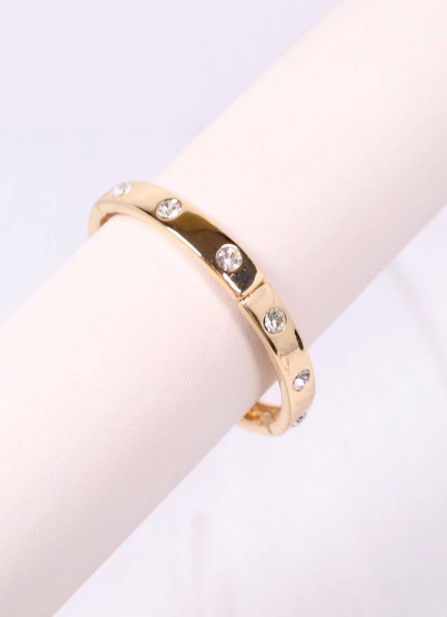 Caroline Hill - Fleischman CZ Stretch Bracelet GOLD: Default