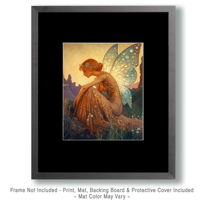 Mowbi - Fairy on a Quiet Desert Morning - American Southwest Art Prints - 8"x10" Artwork for 11"x14" Frame