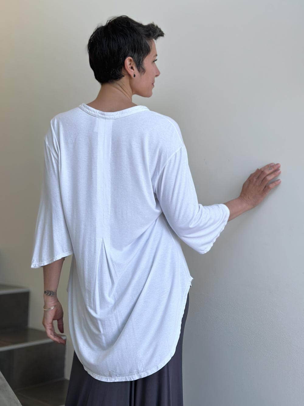 CARAUCCI - Kurta Tunic: Plum / One Size