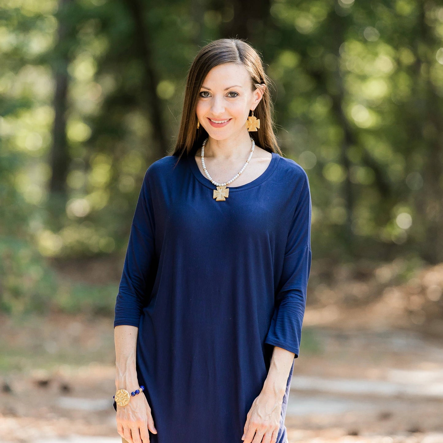 Hidden Truth Jewelry - Pearls with the Elizabeth Cross Necklace