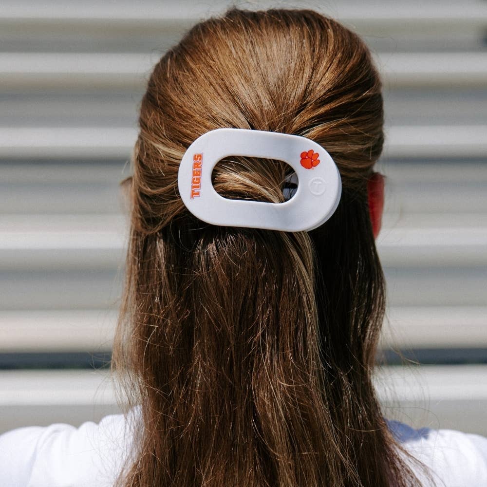 TELETIES - Flat Round Hair Clip | Medium | Go Tigers!