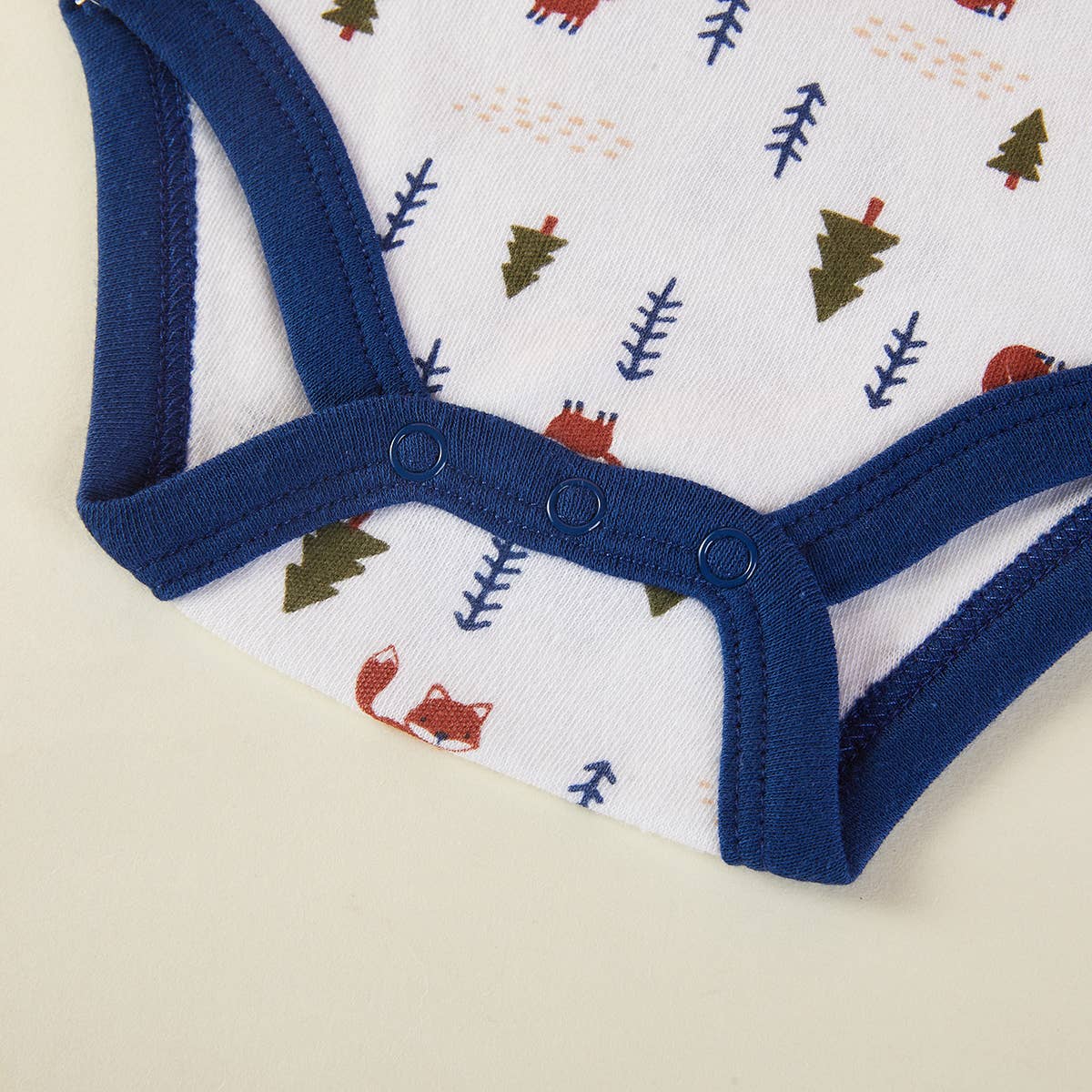 Lollipop Dreams - Pack of 3 Baby Boy Wild Fox Pattern Bodysuits: 3-6M