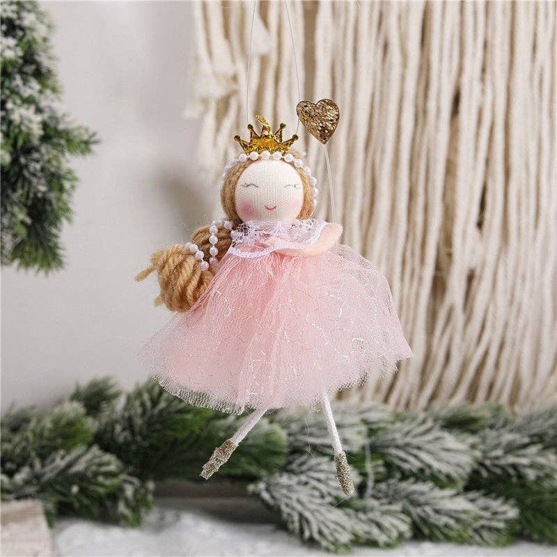 Ekartini - Angel Plush Ornament Antlers Hat Cute Classic Cartoon Reusable: PURPLE