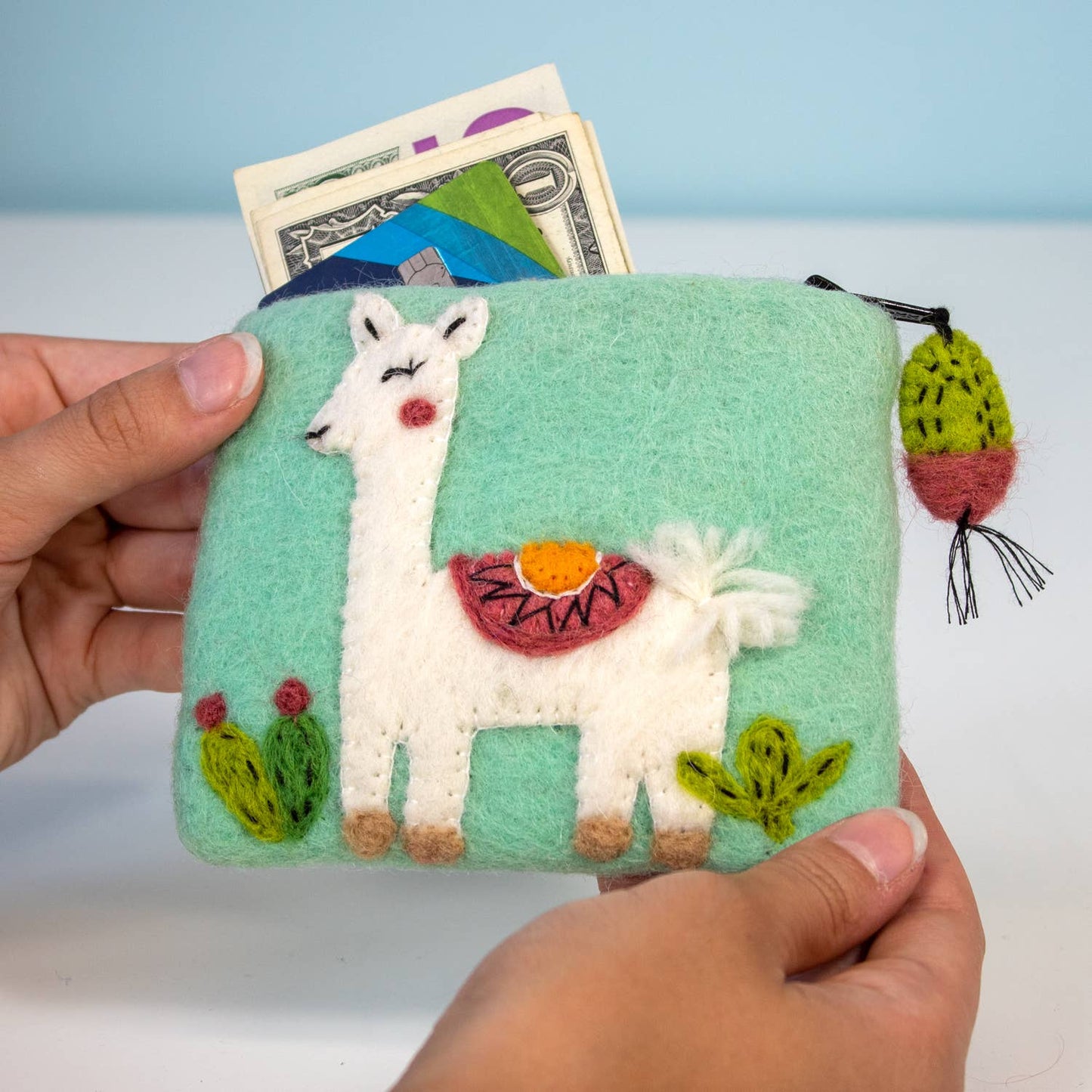 dZi Handmade - Happy Llama Coin Purse