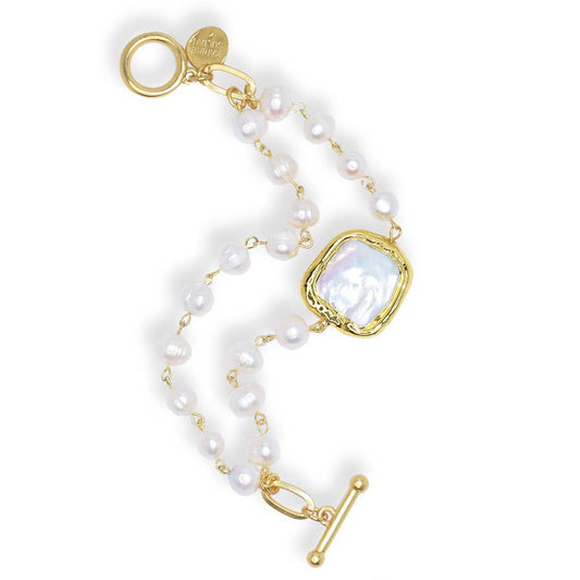 KARINE SULTAN - Pearl layered statement bracelet