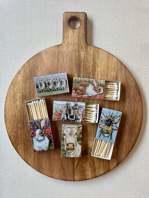 Rustic Nester - Customized matchbox, matches for candles, party favors, gift
