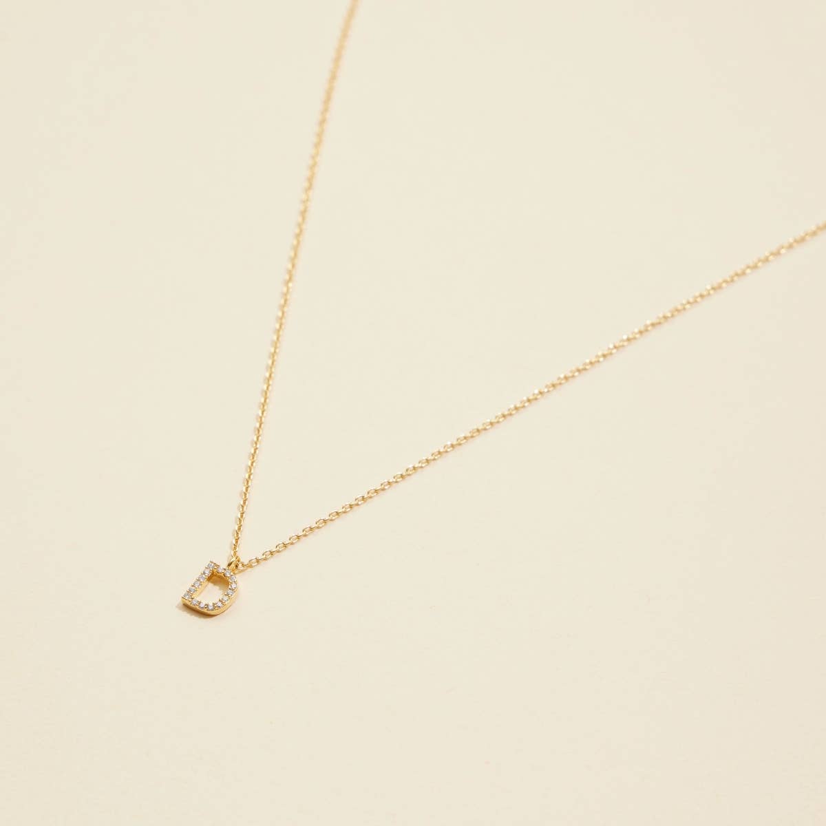 Lilla Haven - 12 Pack of Cubic Zirconia Initial Gold Dipped Necklaces: White Gold Assorted / One / 4DN18021