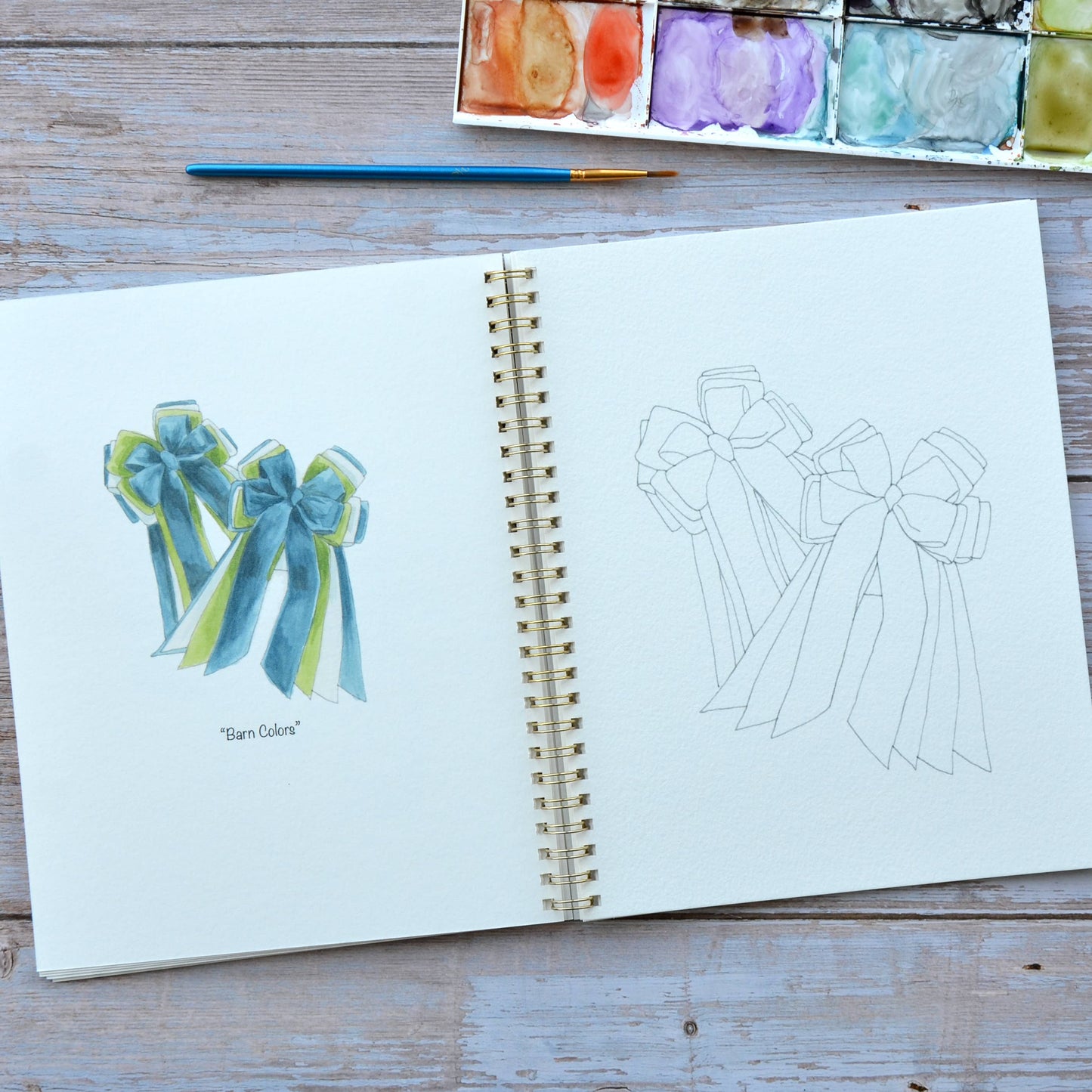 LKA Fine Art - Watercolor workbook, Horse show Watercoloring book