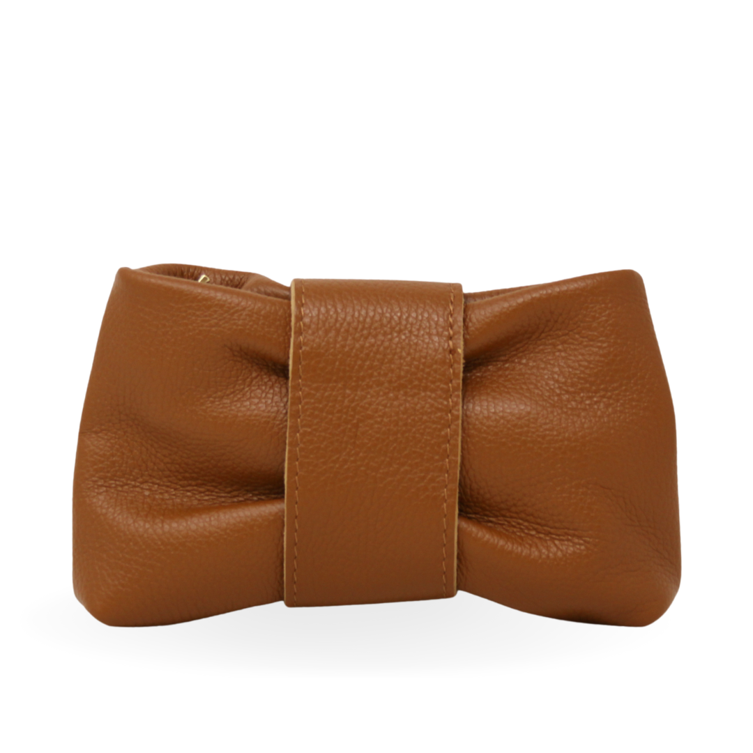 German Fuentes Handbags - GF1109 GENUINE ITALIAN LEATHER CLUTCH, TOP HANDLE CROSSBODY : BRONCE