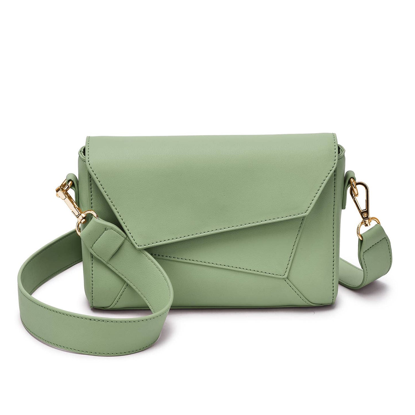 Mellow World - Sylvie Tonal Structured Flap Crossbody: Multi Black