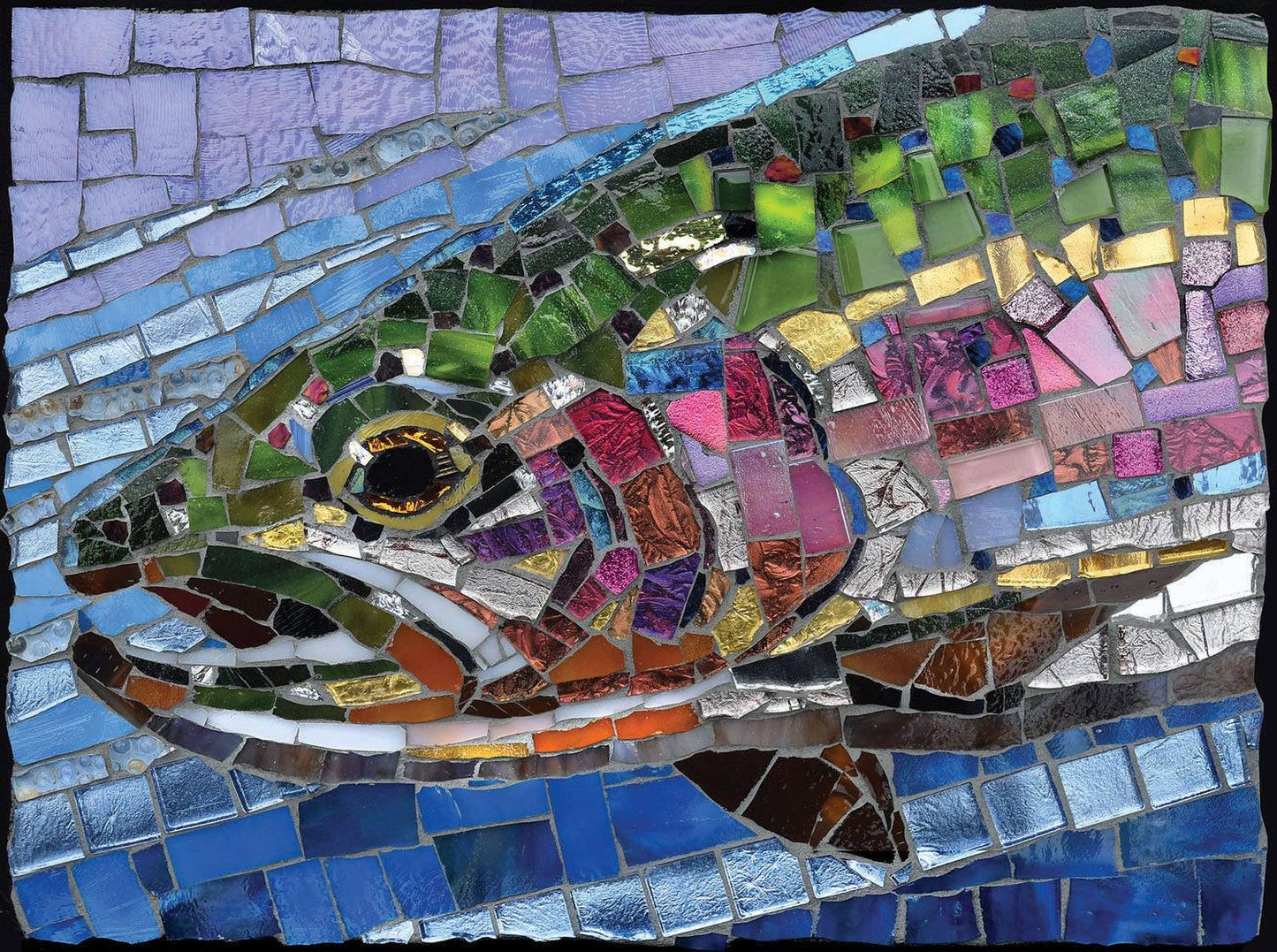 SunsOut - 0903 Stained Glass Rainbow Trout 1000 pc Puzzle