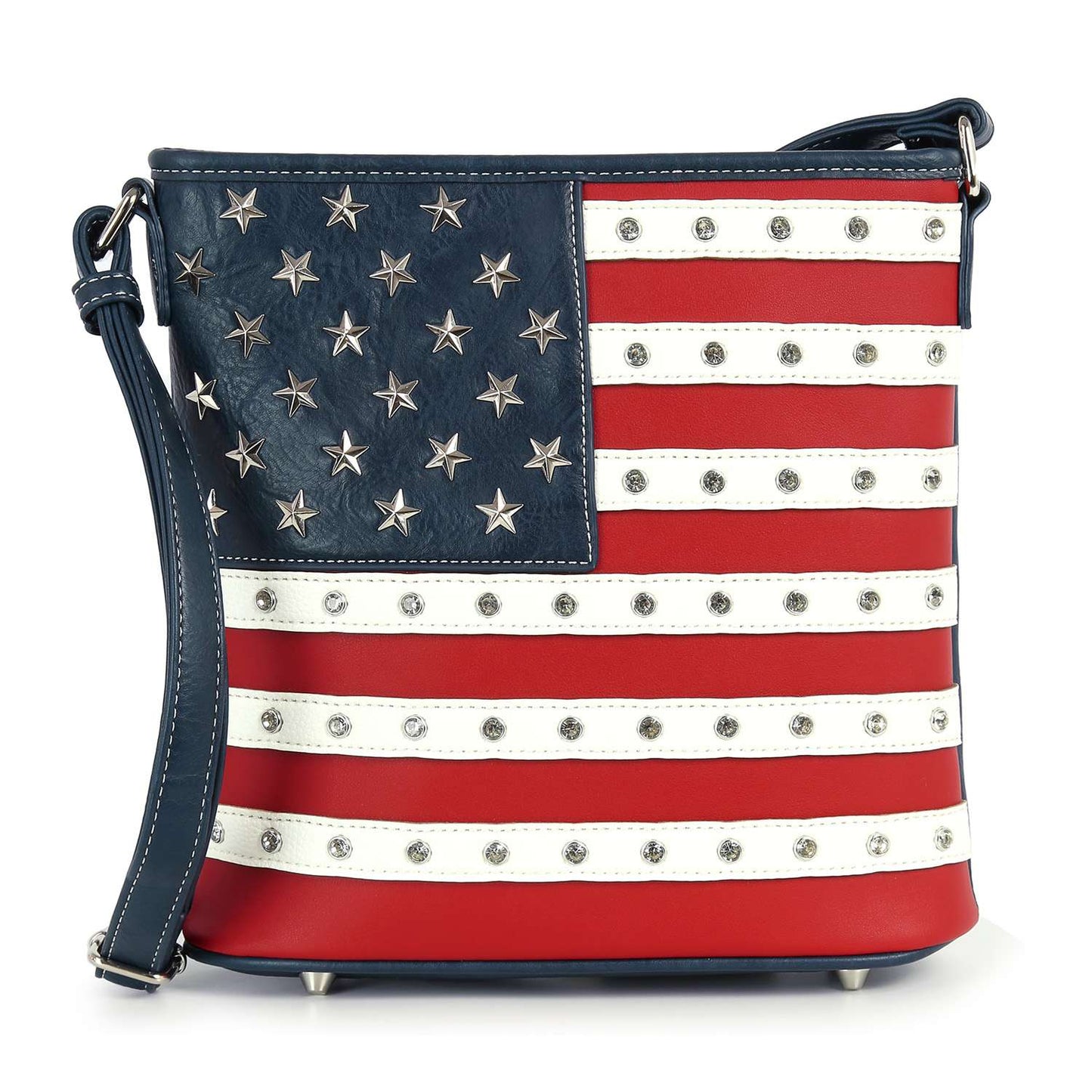 Handbag Express - Classic American Flag Studded Crossbody: Multi