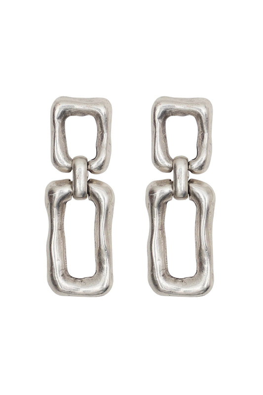 Chanour - Handmade Bone Pewter Earrings - NE1501