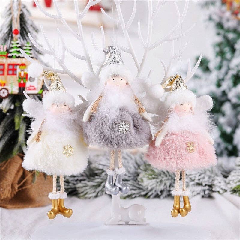 ShieldChic - Christmas Feather Angel Pendant: PINK