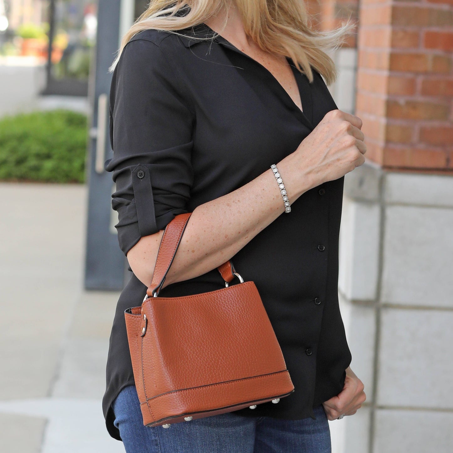 K. Carroll Accessories - New Colors Added: Rihanna Satchel: Slate blue