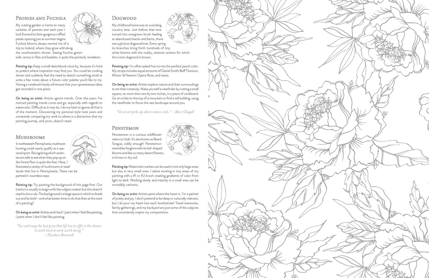 Schiffer Publishing - Kristy's Summer Cutting Garden: A Watercoloring Book