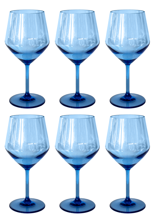 TarHong - Angle Goblet Collection, Acrylic, 23 oz: Blue