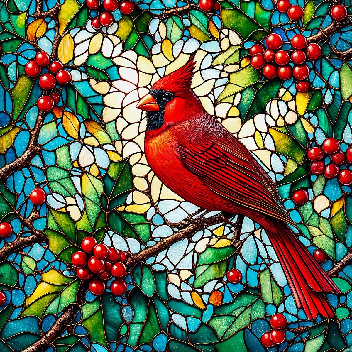 SunsOut - 0431 Cardinal and Holly 500 pc Puzzle