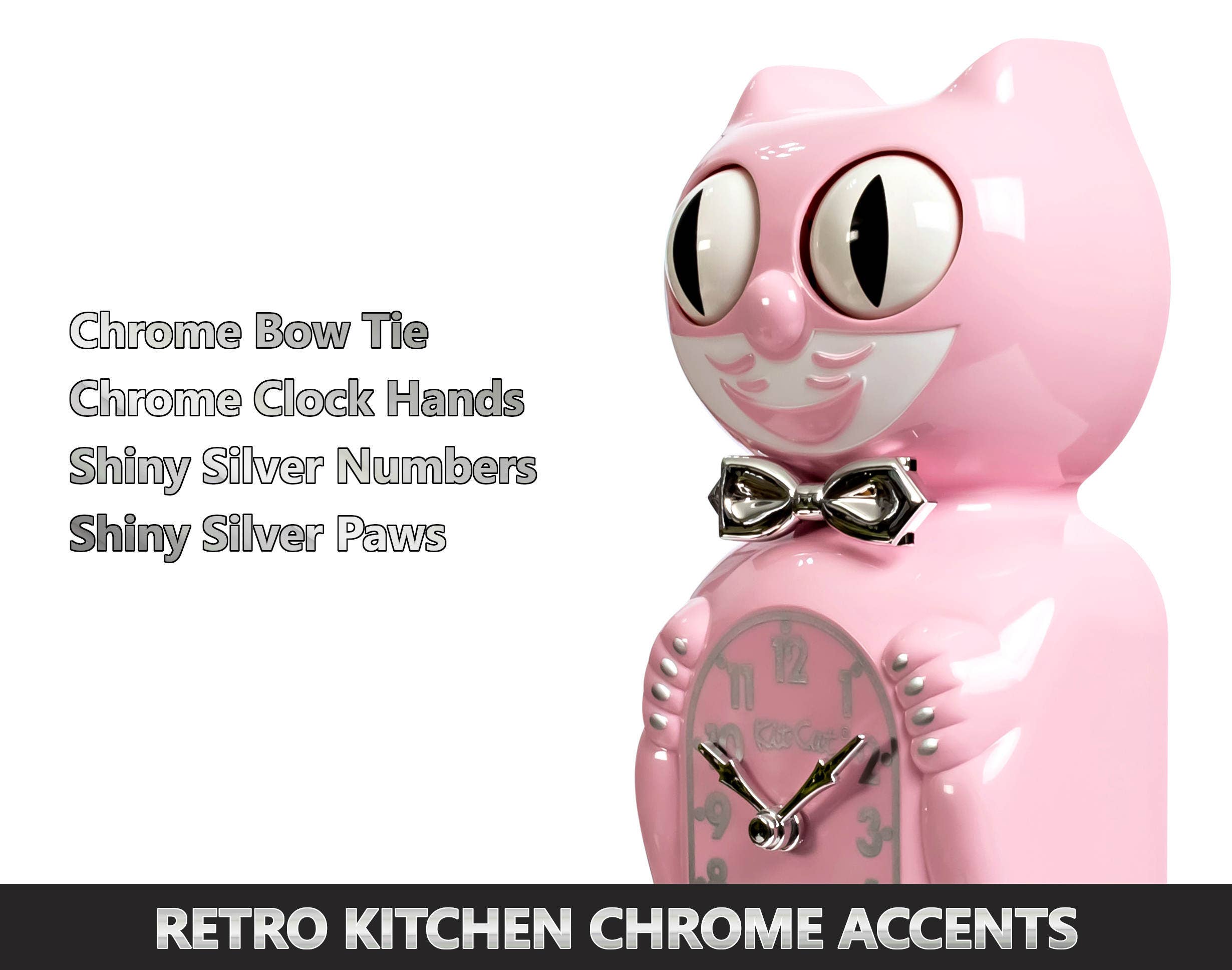 Kit-Cat Klock Retro Pink Kitchen Edition - Thumbnail 5
