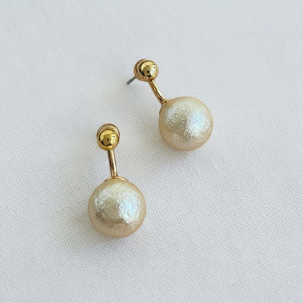 Ellemadera - Chic Vintage Pearl Drop Earrings