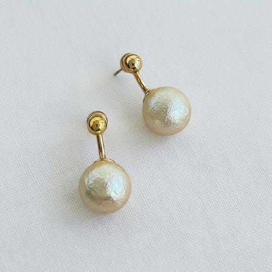 Ellemadera - Chic Vintage Pearl Drop Earrings