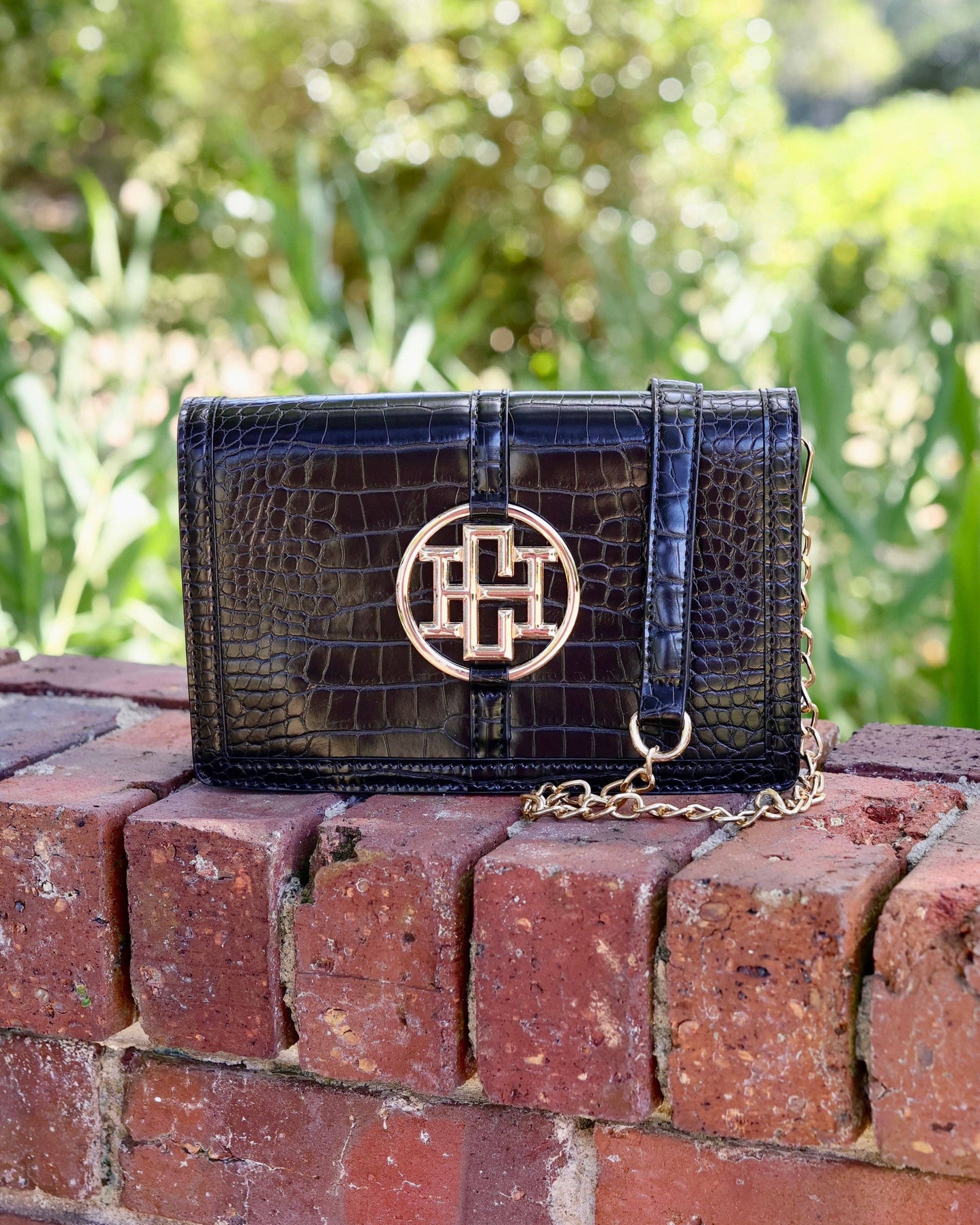 Caroline Hill - Cecilia Circle Logo Handbag Black EC: Default