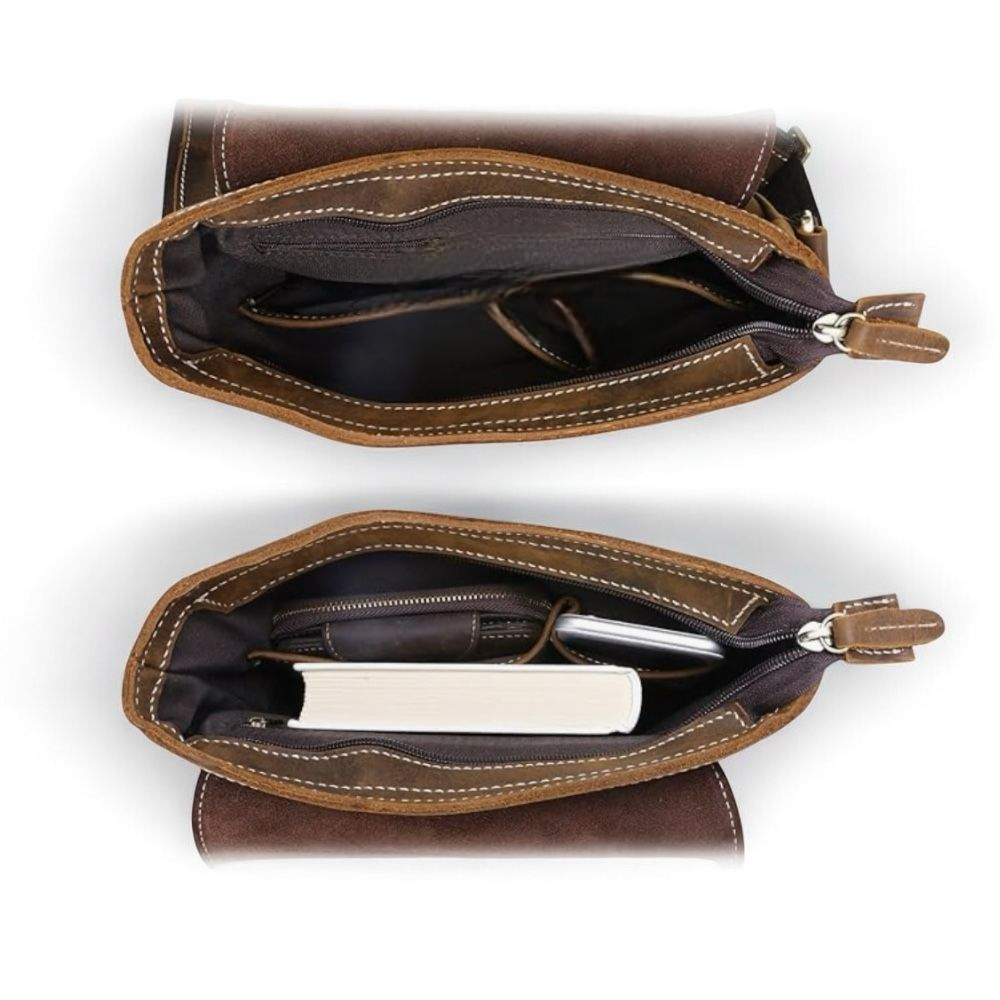Tuzech Leather - Tuzech Handmade  Vintage Crossbody & Office Bag for Men