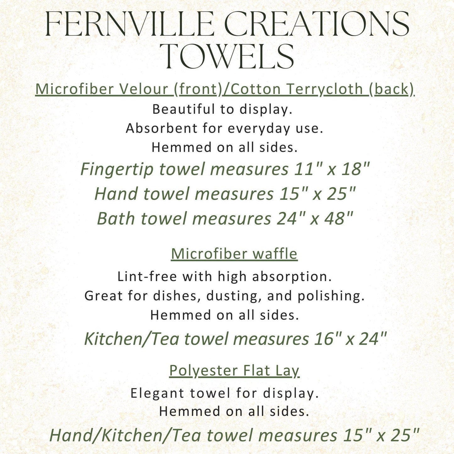 Fernville Creations - Elegant Spring Heart Hand Towel for Guest Bath