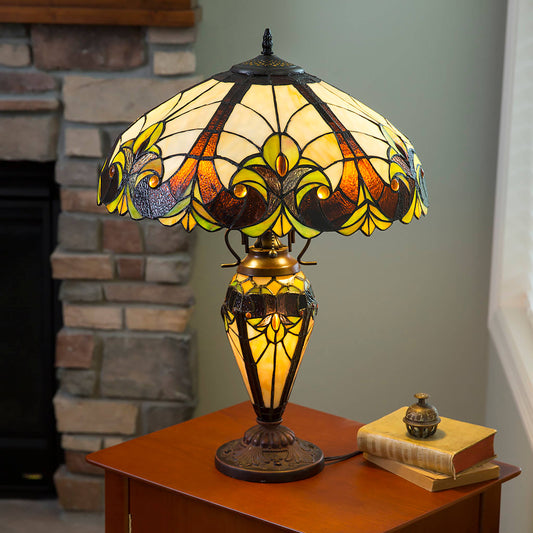 River of Goods - 24.5"H Amber Halston Double Lit Table Lamp