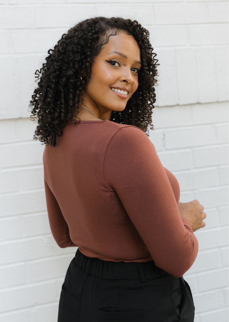 ELIETIAN - Reversible Long Sleeve - Curvy Fit: Magenta