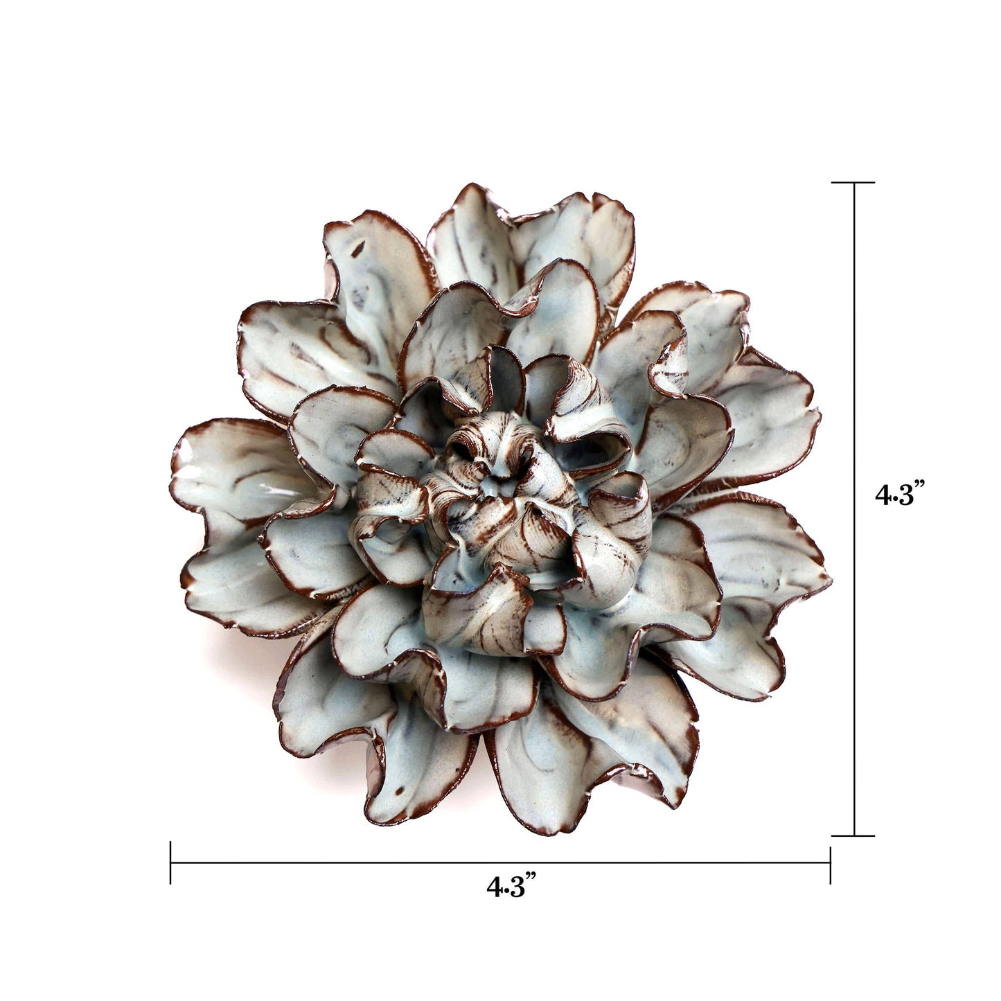 Chive - Japan Ceramic Flowers With Keyhole For Wall Hanging: MOB Flower Blue