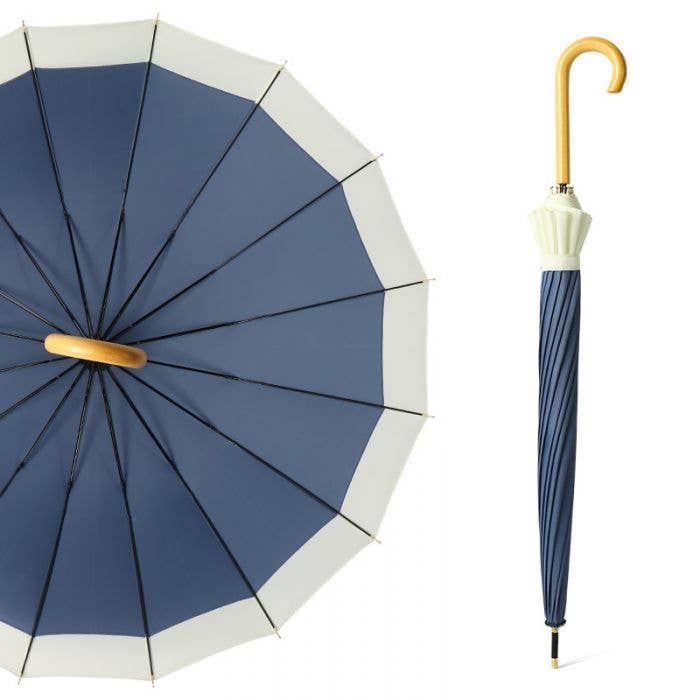 PEACH ACCESSORIES - 3468 two tones pastel colour umbrellas: Duck egg Blue