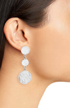 Load image into Gallery viewer, KARINE SULTAN - Coin drop clip on earring: Silver