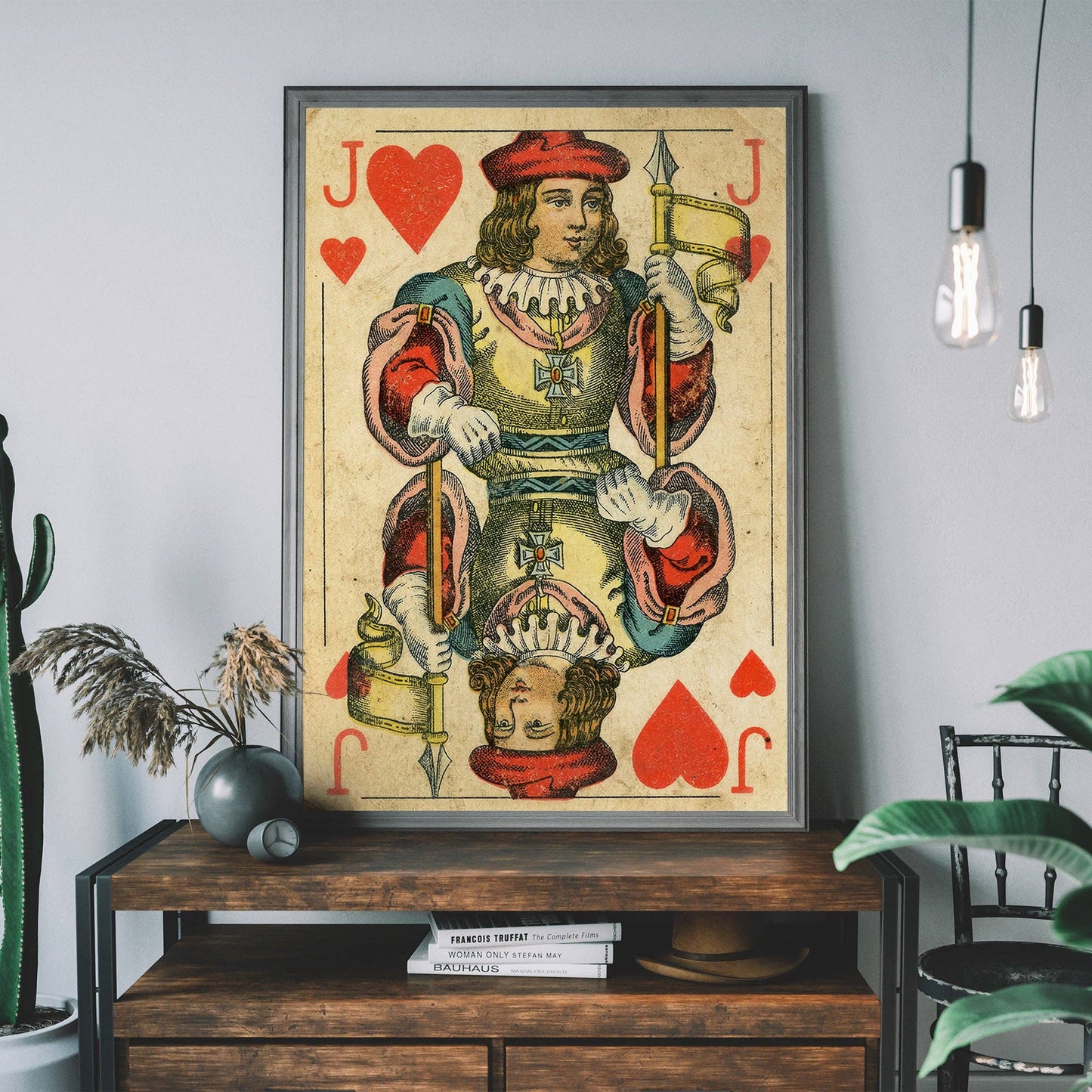 Ink & Drop - Vintage Playing Card Print - Jack of Hearts: 11 ¾ x 15 ¾ in | 30x40 cm / Matte