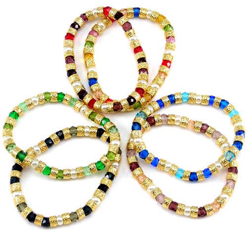 Alice Sturzinger LLC - Linda Murano Glass Stretch Bracelet: Multi