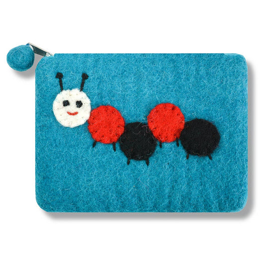 BNB Crafts Inc. - Caterpillar Design Zip Purse: Turquoise
