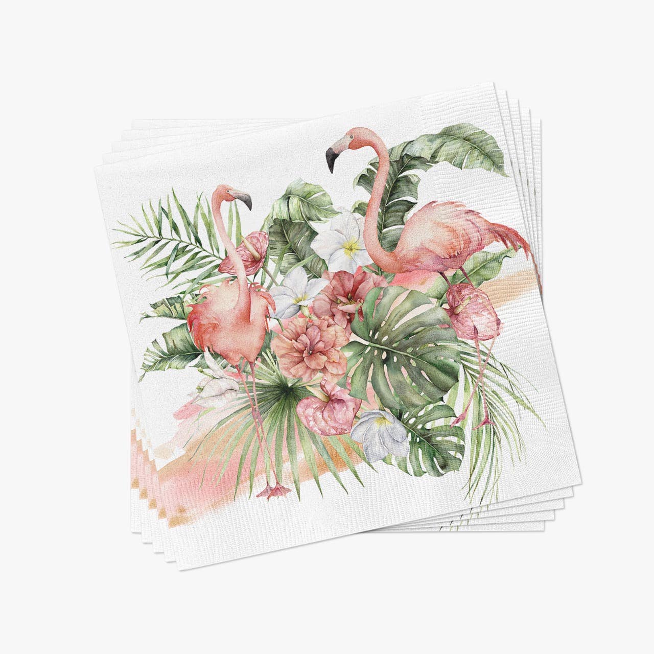 European Excellency - Flamingo Paradise Cocktail Napkins - Summer Paper Napkins