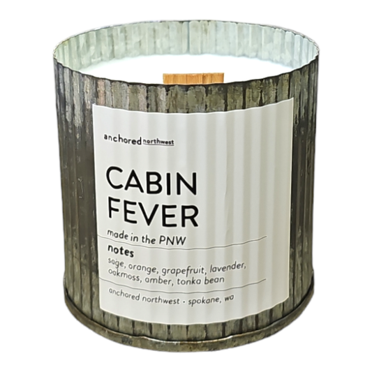 Anchored Northwest - Cabin Fever Rustic Vintage Farmhouse Wood Wick Candle: 10oz
