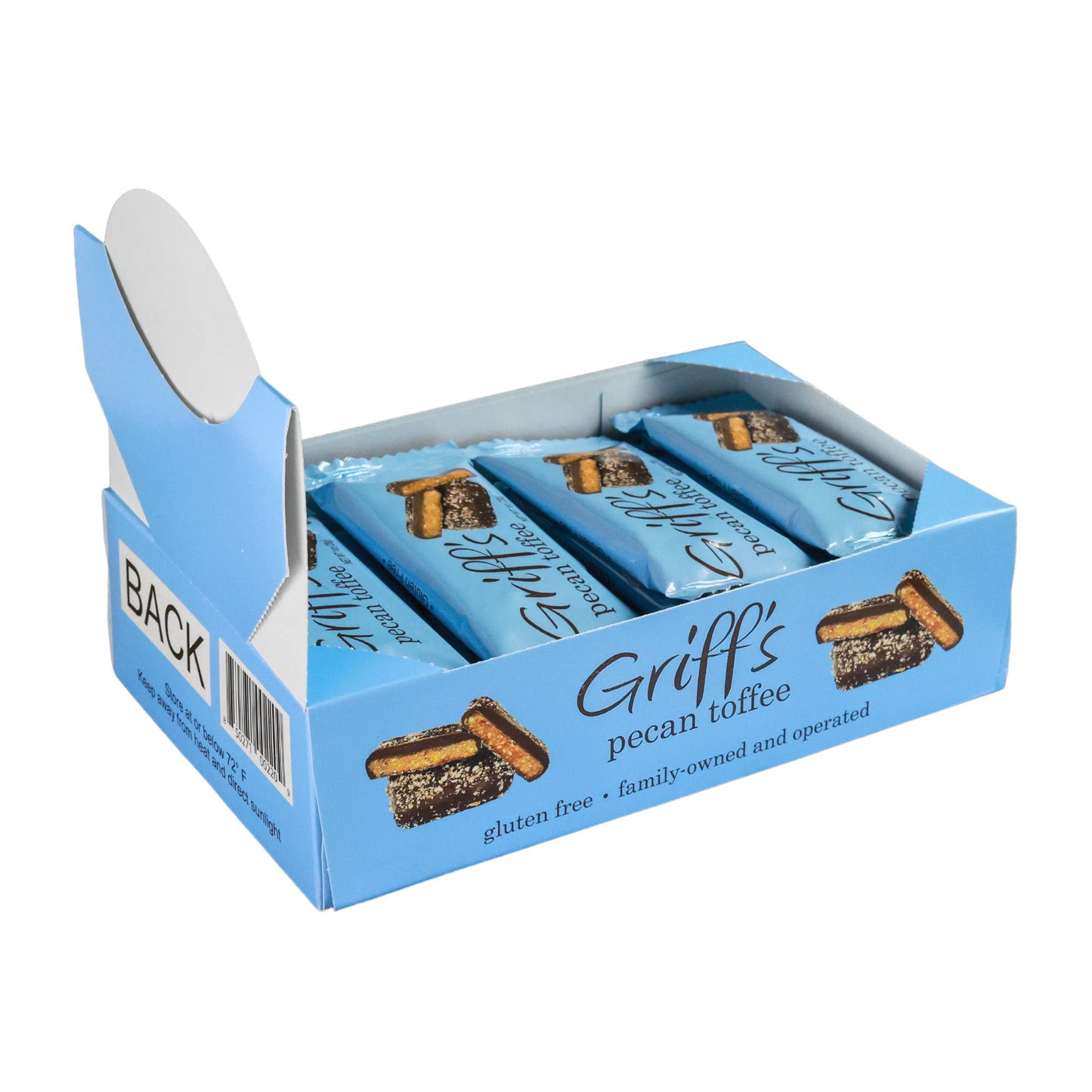 Griff's Toffee - Griff's Pecan Toffee - 1oz Dark Chocolate Toffee