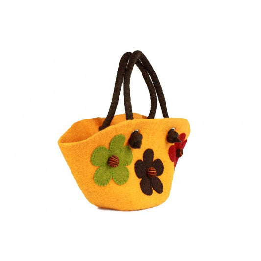 BNB Crafts Inc. - 3 Flowers Mode Bag for Women: Orange