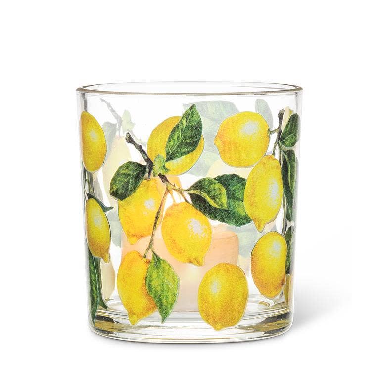 Abbott - Allover Lemons Votive-3"H