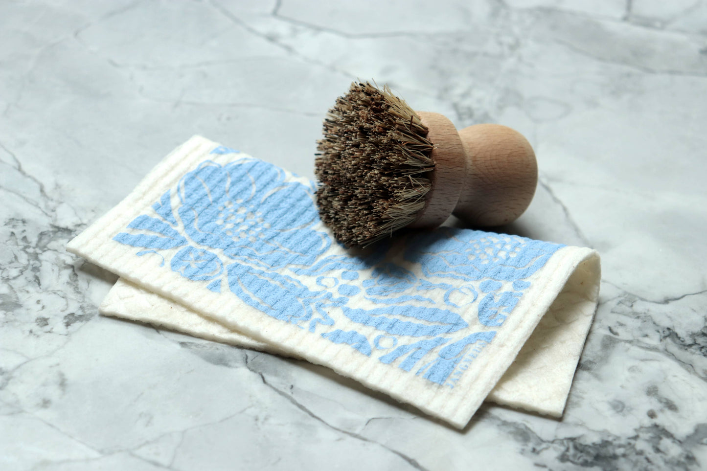 Jangneus - Swedish Dishcloth - Flora - Blue