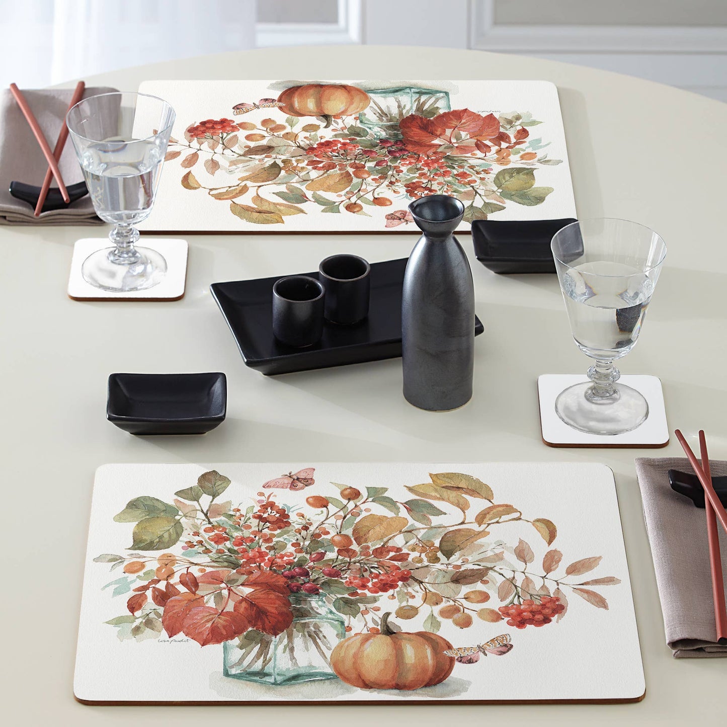 CounterArt/Highland Home/Thirstystone/CoasterStone - Cala Home Autumn In Nature Decorative Hardboard Placemats