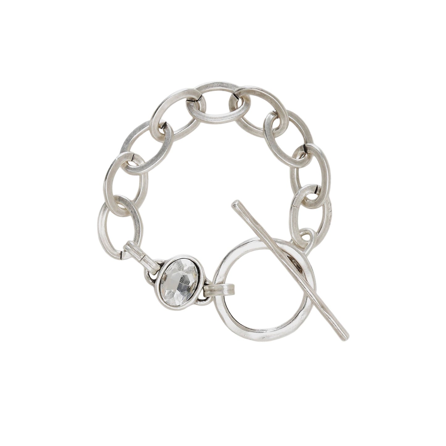 Chanour - Handmade Clear Crystal Brass Bracelet - 2944