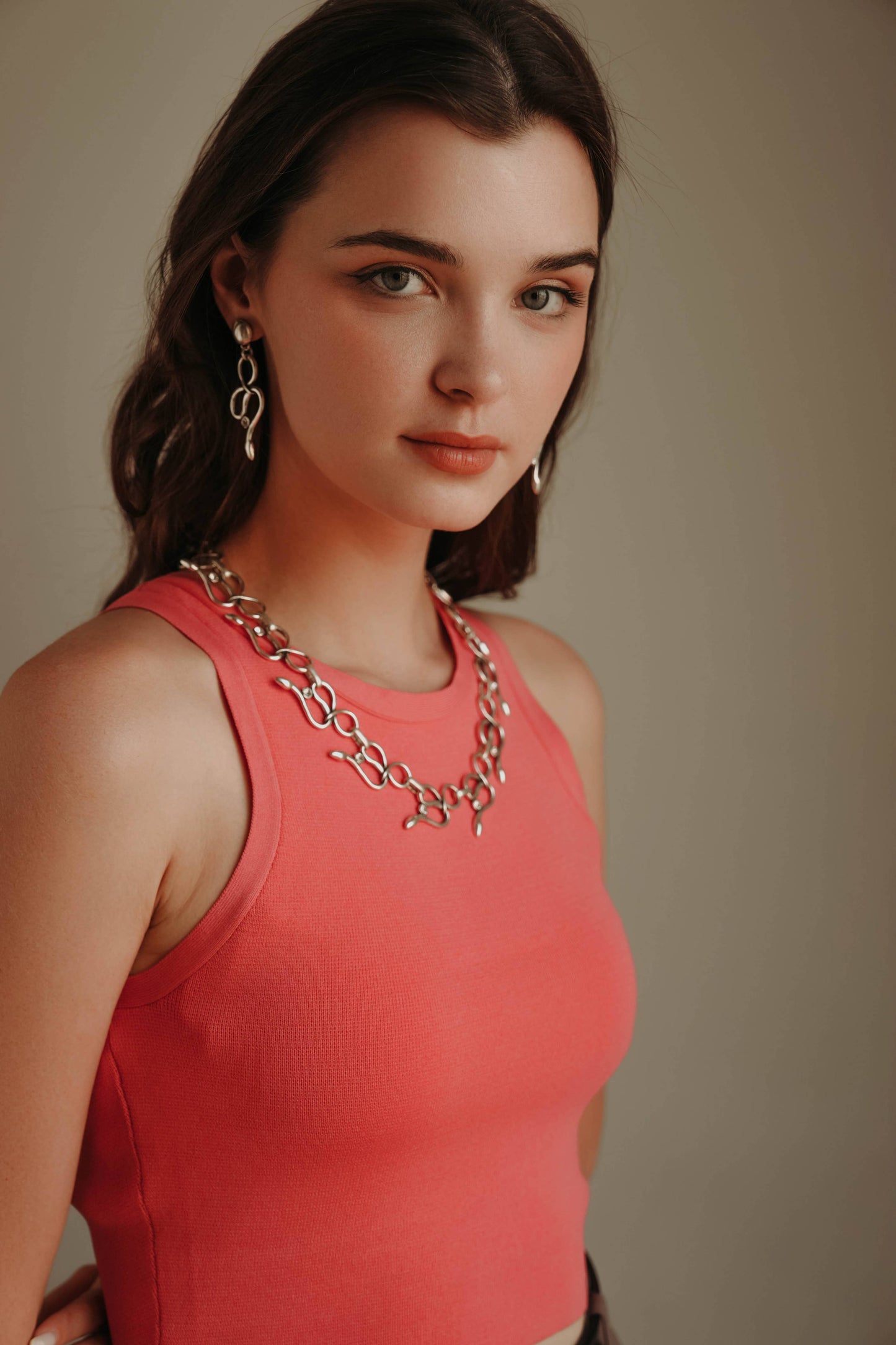 Chanour - Handmade Crystal Pewter Earrings - 1868