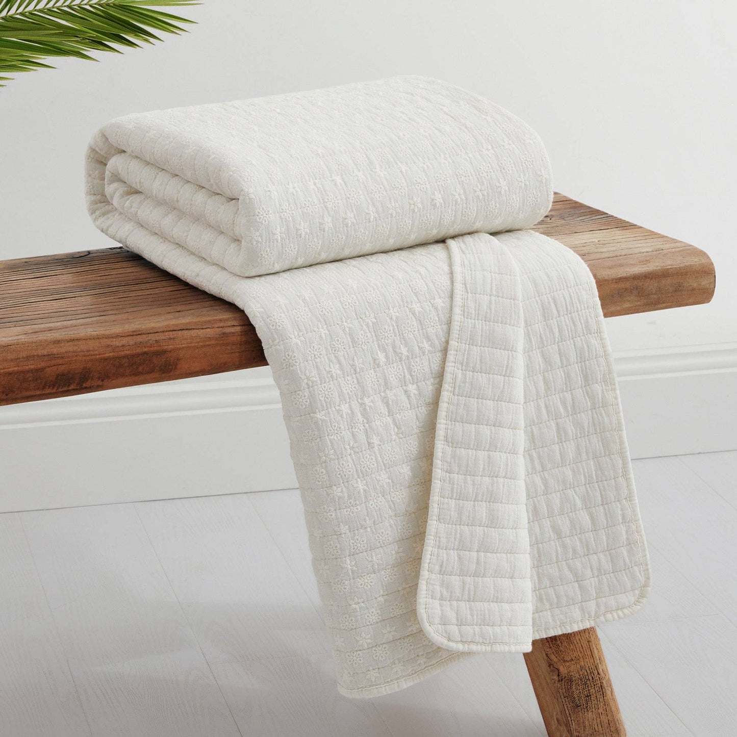 Levtex Home - Eyelet Quilted Throw: Taupe